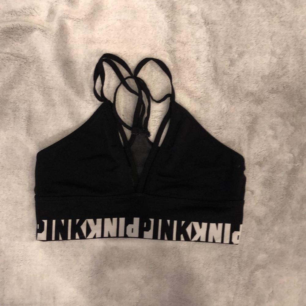 Pink sports bra